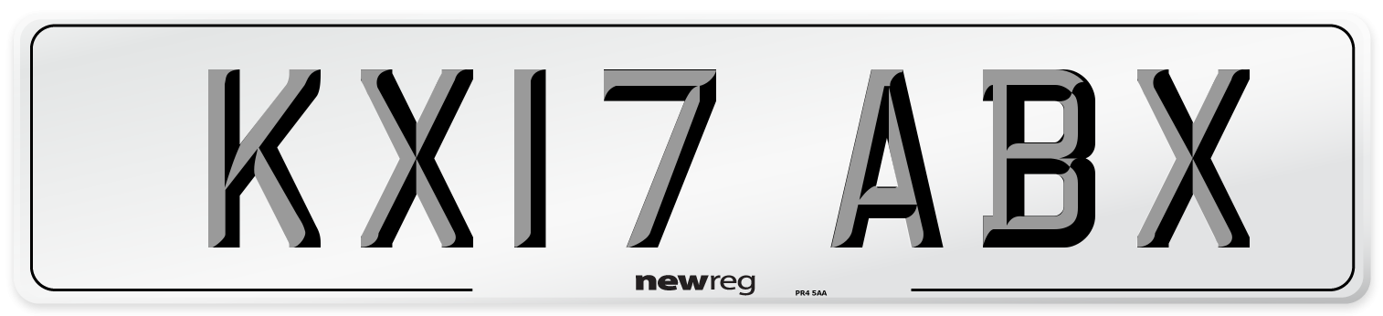 KX17 ABX Number Plate from New Reg